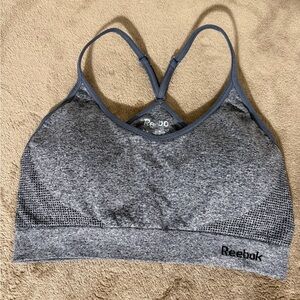 Reebok Gray Seamless Light Support Sports Bra